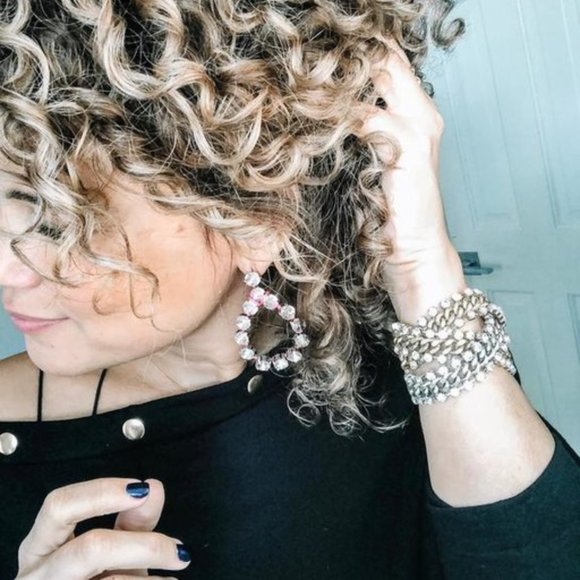 Stella & Dot | Versatile💗Hot Pink+Crystal Rhinestone+Silver Neon DreamEa… - Picture 14 of 16